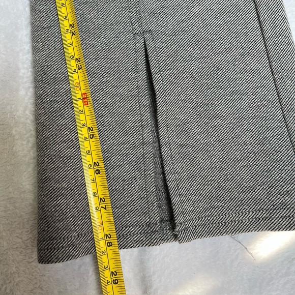 Anthropologie Maeve Women US Sz 6 Seamed Flare Pants Ankle Grey Tweed Office - Picture 10 of 16